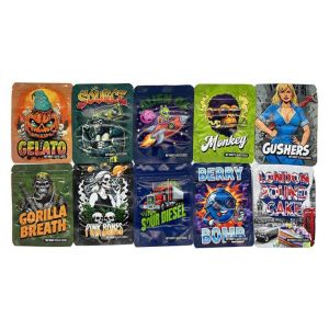 Animated Design 3.5g Mylar Weed Bags